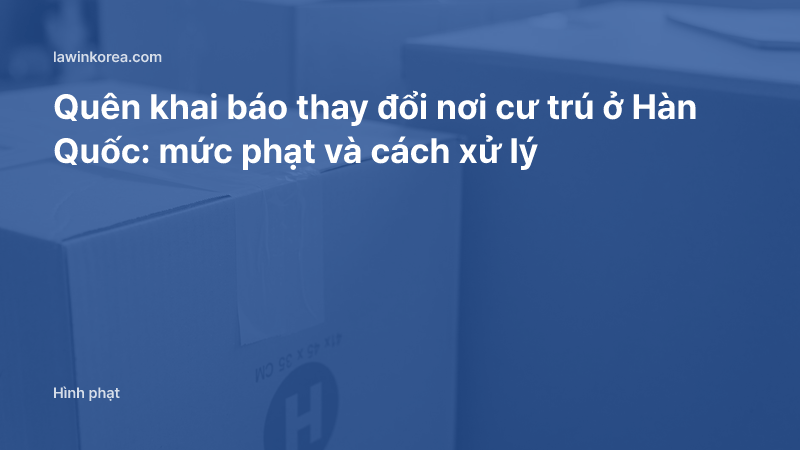 Ảnh các thùng các-tông chuyển nhà dán băng keo đặt cạnh cửa sổ: Quên khai báo thay đổi nơi cư trú ở Hàn Quốc: mức phạt và cách xử lý