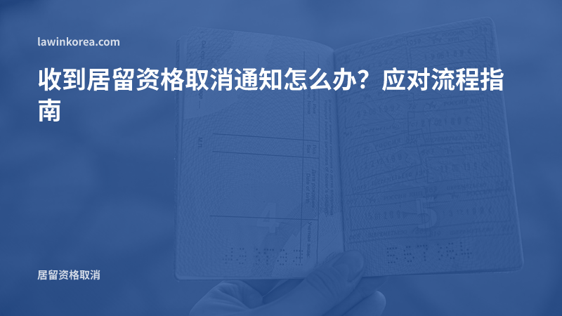 翻开盖有印章的护照签证页的照片: 收到居留资格取消通知怎么办？应对流程指南